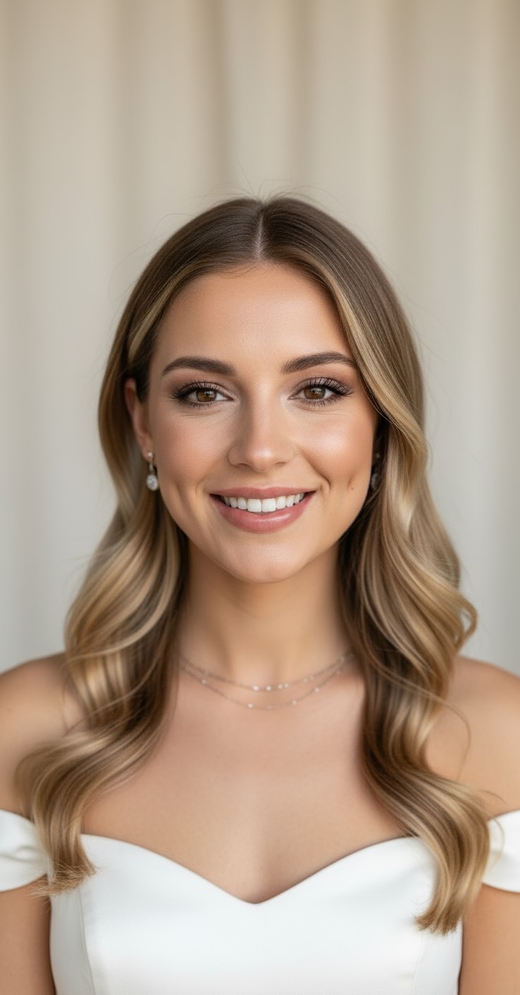 After Glam Waves Wedding Hair